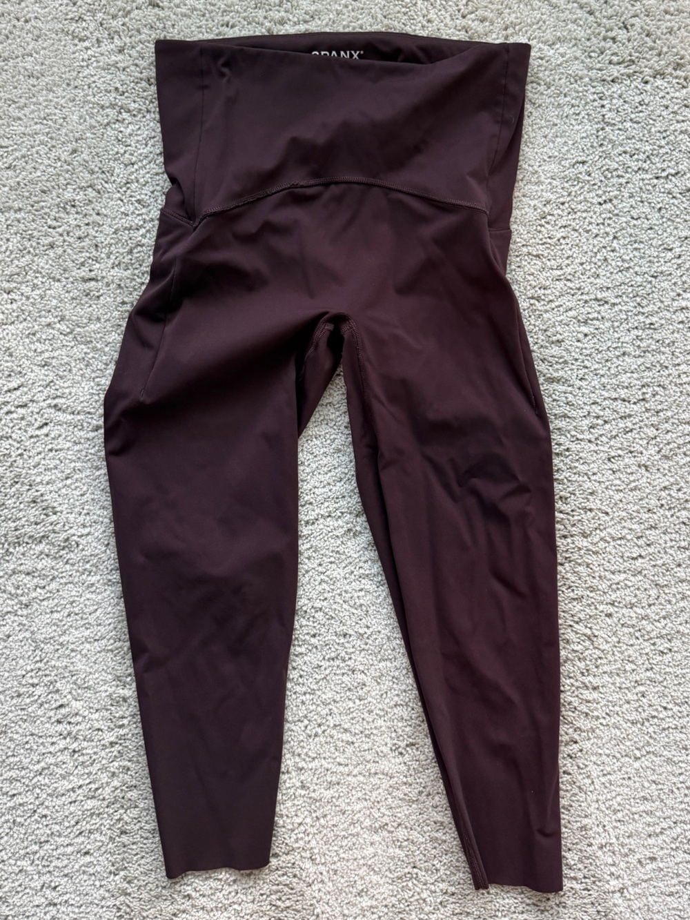 SPANX Truffle Brown Booty Boost with Pocket Active Leggings Large